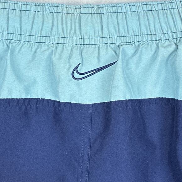 VTG Nike Mens M Blue Teal Mesh Lined Running Hiking Swim Trunks Surf Shorts Y2K - Picture 1 of 12